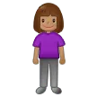Samsung platformu için woman standing: medium skin tone