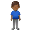 man standing: medium-dark skin tone per la piattaforma Samsung