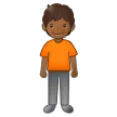 Samsung 플랫폼을 위한 person standing: medium-dark skin tone