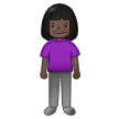 woman standing: dark skin tone สำหรับแพลตฟอร์ม Samsung