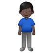 Samsung cho nền tảng man standing: dark skin tone