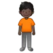person standing: dark skin tone pentru platforma Samsung
