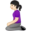 Samsung platformu için woman kneeling: light skin tone