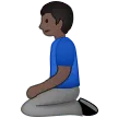 man kneeling: dark skin tone pentru platforma Samsung