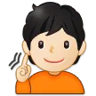 deaf person: light skin tone untuk platform Samsung