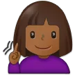 deaf woman: medium-dark skin tone สำหรับแพลตฟอร์ม Samsung