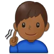 deaf man: medium-dark skin tone untuk platform Samsung