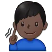 deaf man: dark skin tone untuk platform Samsung