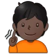 deaf person: dark skin tone pentru platforma Samsung