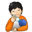 person feeding baby: light skin tone untuk platform Samsung