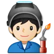 factory worker: light skin tone para a plataforma Samsung