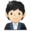 office worker: light skin tone pour la plateforme Samsung