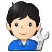 mechanic: light skin tone สำหรับแพลตฟอร์ม Samsung