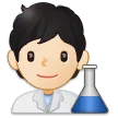 scientist: light skin tone สำหรับแพลตฟอร์ม Samsung