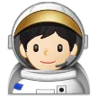 astronaut: light skin tone para a plataforma Samsung