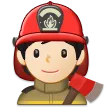 Samsungプラットフォームのfirefighter: light skin tone