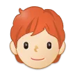 person: light skin tone, red hair untuk platform Samsung