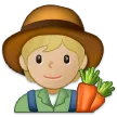 Samsung platformu için farmer: medium-light skin tone