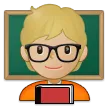 teacher: medium-light skin tone pour la plateforme Samsung