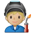 Samsung platformu için factory worker: medium-light skin tone