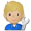 mechanic: medium-light skin tone til Samsung platform