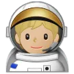 Samsung platformu için astronaut: medium-light skin tone