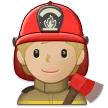 firefighter: medium-light skin tone til Samsung platform