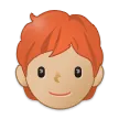 person: medium-light skin tone, red hair สำหรับแพลตฟอร์ม Samsung