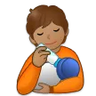 Samsung platformu için person feeding baby: medium skin tone