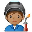 Samsung platformu için factory worker: medium skin tone