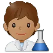 scientist: medium skin tone voor Samsung platform