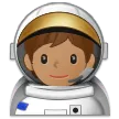 Samsung platformu için astronaut: medium skin tone