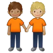 people holding hands: medium skin tone, medium-light skin tone per la piattaforma Samsung