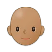 person: medium skin tone, bald pour la plateforme Samsung