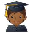 student: medium-dark skin tone til Samsung platform