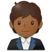 office worker: medium-dark skin tone สำหรับแพลตฟอร์ม Samsung