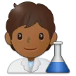 scientist: medium-dark skin tone untuk platform Samsung