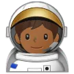 astronaut: medium-dark skin tone สำหรับแพลตฟอร์ม Samsung