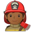 firefighter: medium-dark skin tone สำหรับแพลตฟอร์ม Samsung