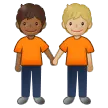 people holding hands: medium-dark skin tone, medium-light skin tone pentru platforma Samsung
