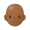 Samsung platformu için person: medium-dark skin tone, bald
