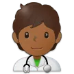 health worker: medium-dark skin tone for Samsung platform
