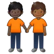 Samsung 플랫폼을 위한 people holding hands: dark skin tone, medium-dark skin tone
