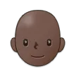 Samsung 플랫폼을 위한 person: dark skin tone, bald