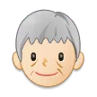 older person: light skin tone untuk platform Samsung