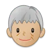 older person: medium-light skin tone สำหรับแพลตฟอร์ม Samsung