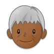 older person: medium-dark skin tone สำหรับแพลตฟอร์ม Samsung