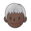 older person: dark skin tone untuk platform Samsung