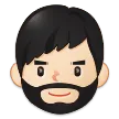 Samsung platformu için man: light skin tone, beard