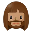 woman: medium skin tone, beard für Samsung Plattform